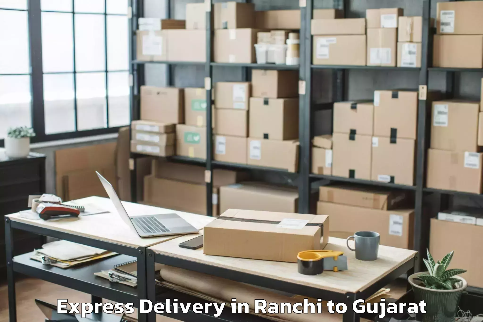 Get Ranchi to Lunavada Express Delivery